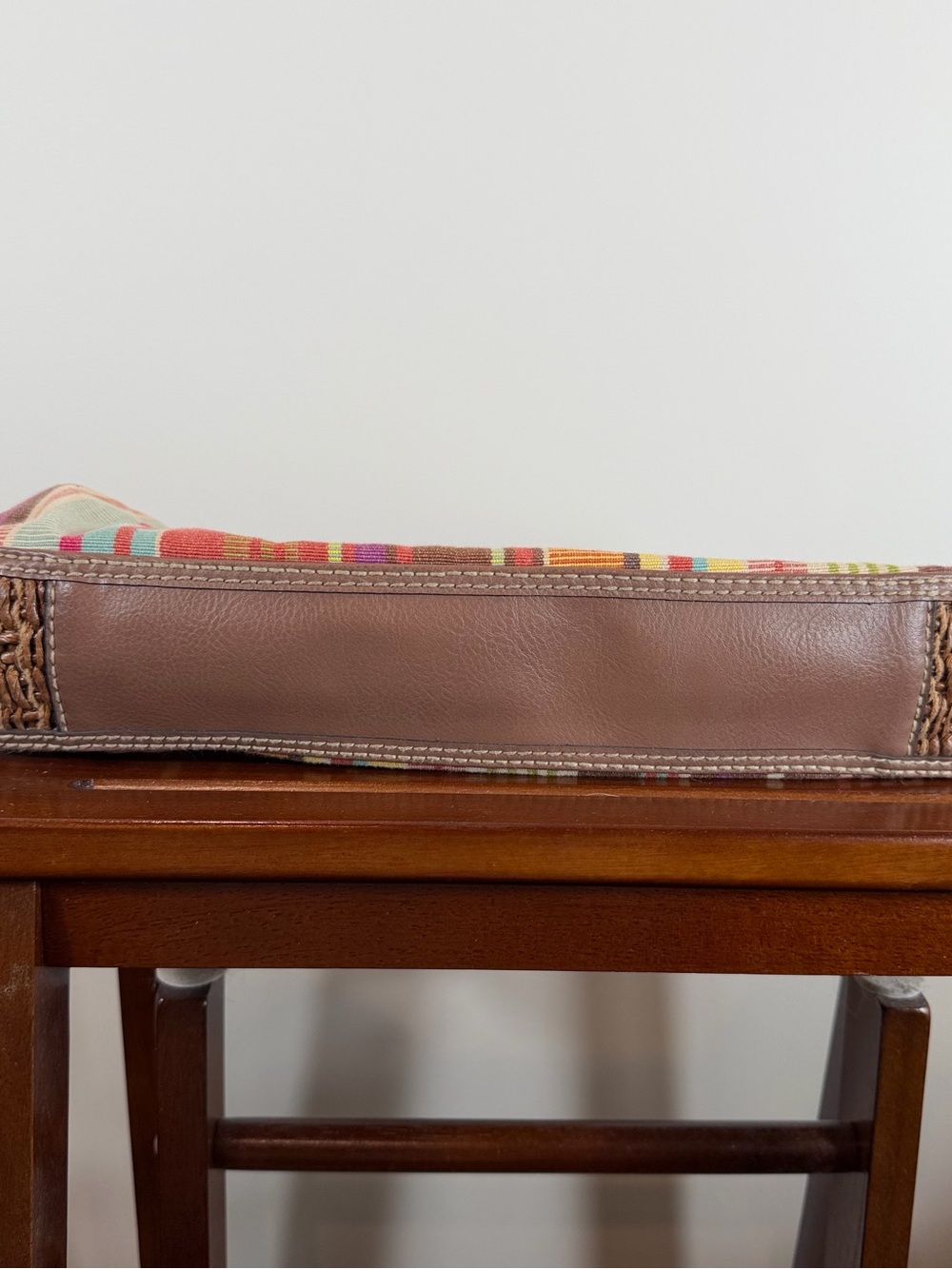Fossil Multicolor Striped Shoulder Bag with Brown Trim with Great Straps - Picture 7 of 7